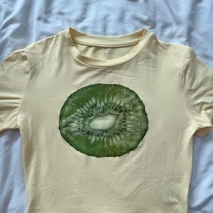 SHEIN Soft Yellow Kiwi Top